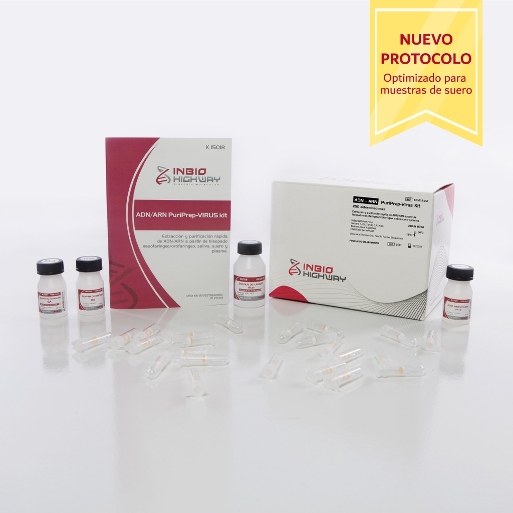 ADN/ARN Puriprep VIRUS kit, 250 extracciones Highway RUO | My Website
